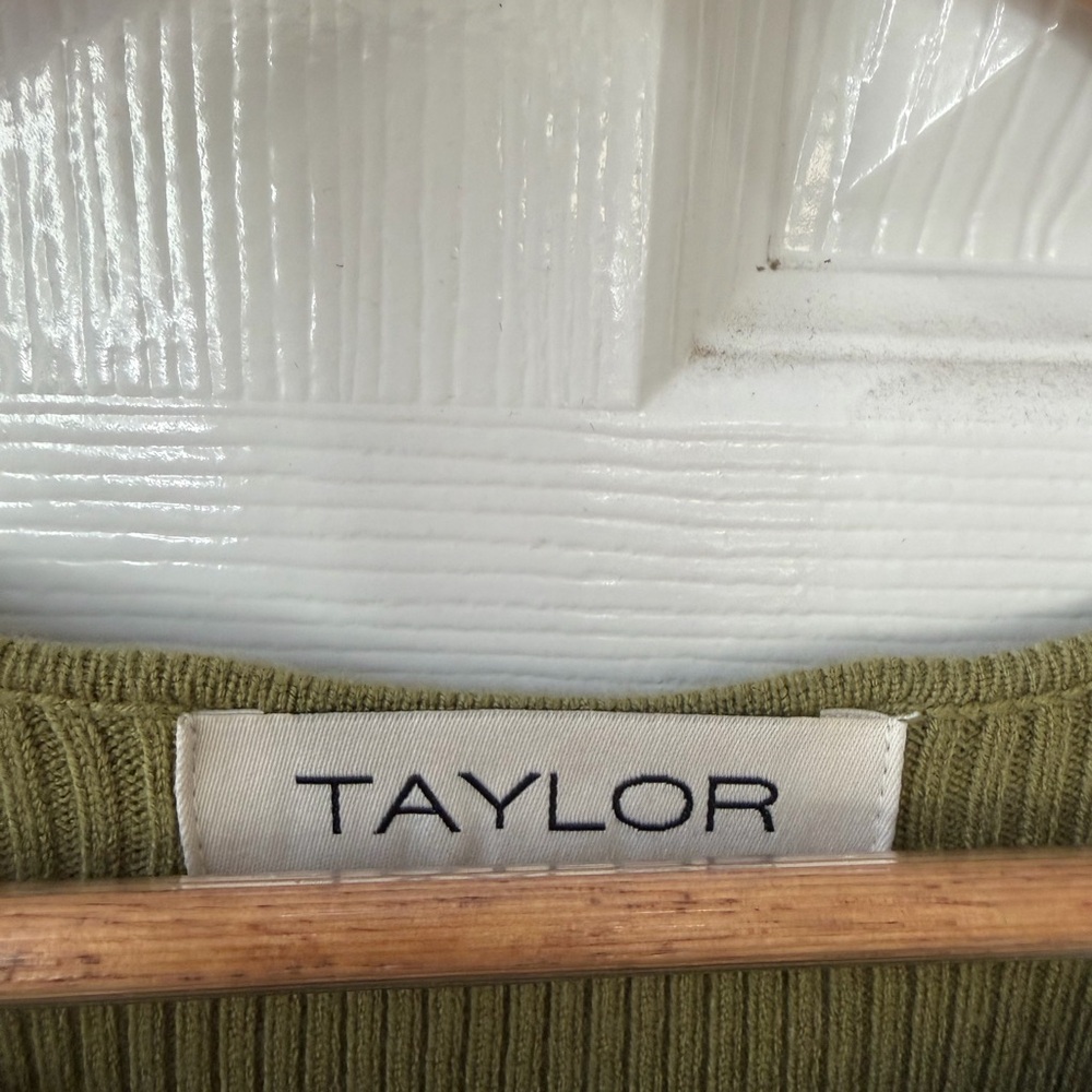 Taylor Olive Knit Mided Media Dress - Picture 5 of 6